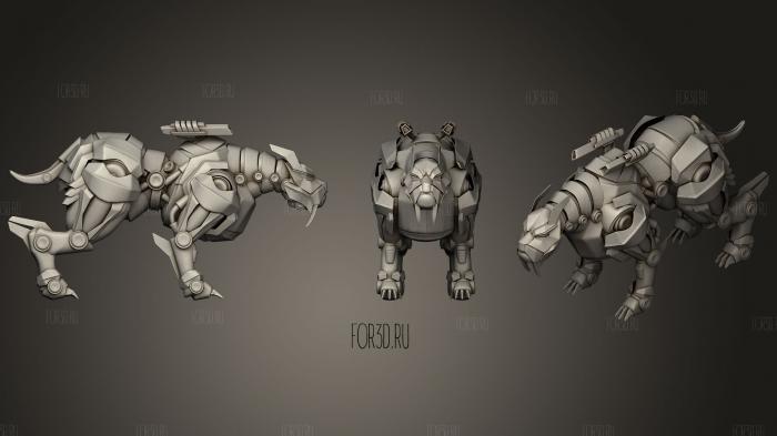 Sabertooth Mecha stl model for CNC